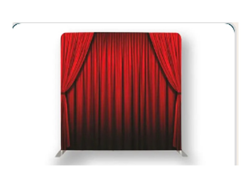 Fotobox-Hintergrund Theaterrot